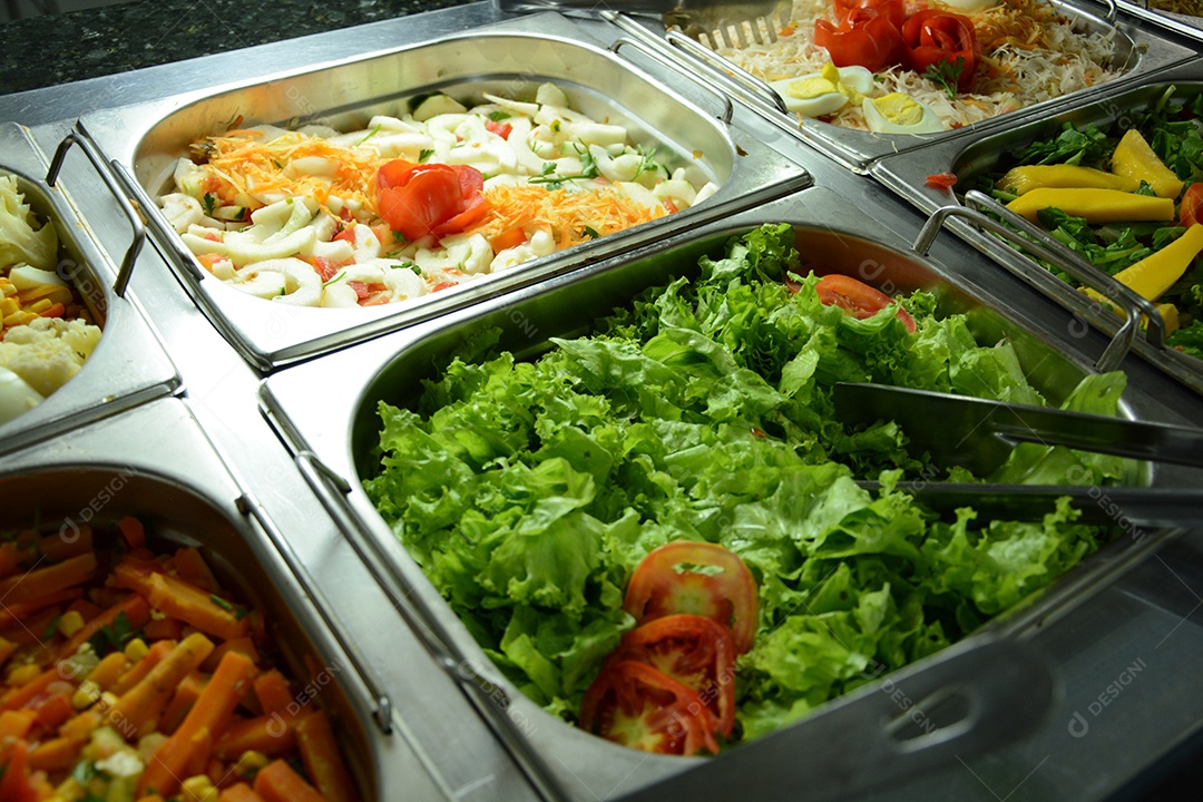 Delicious salads self service