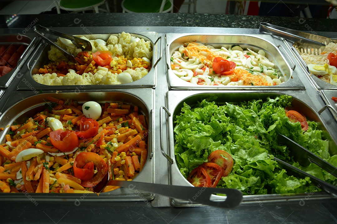 Buffet de self service de saladas