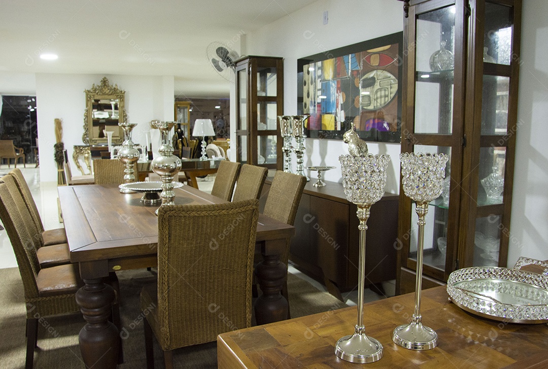 Detalhes de uma loja de moveis