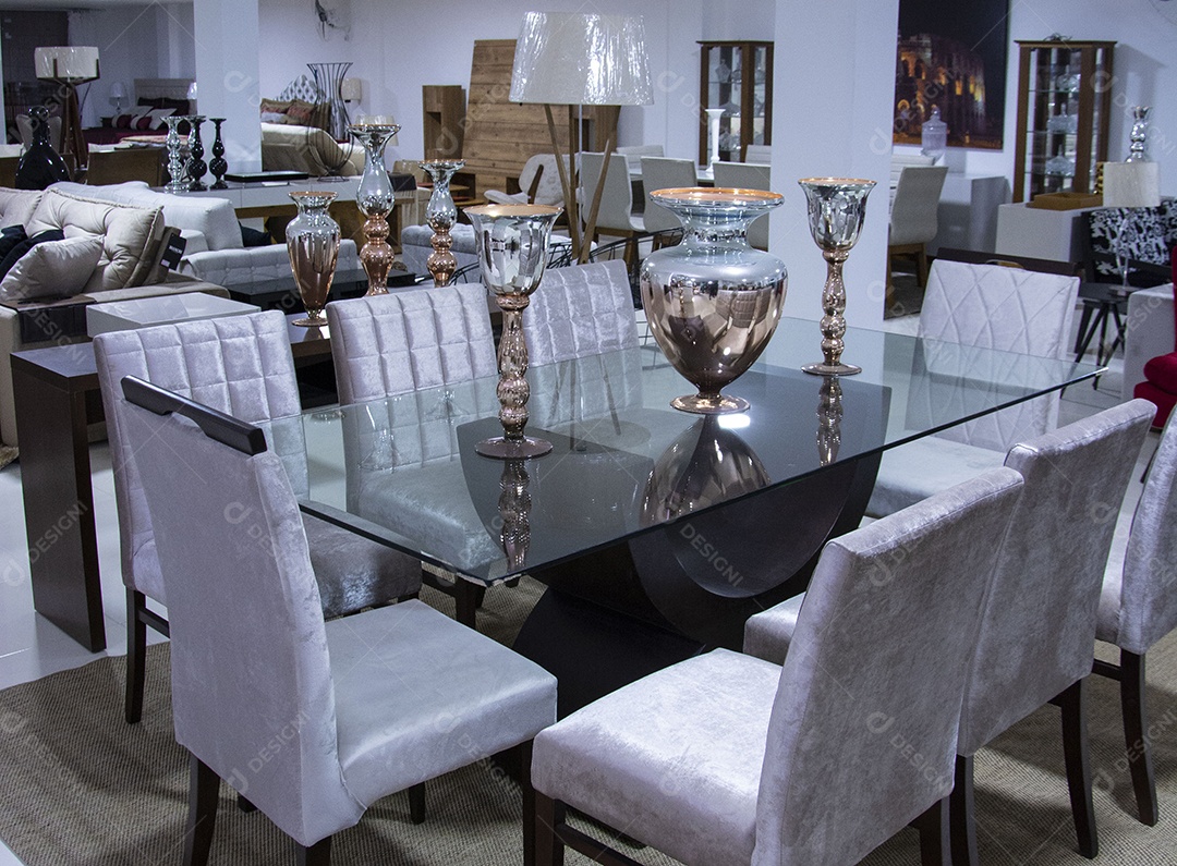 Beautiful glass table furniture shop