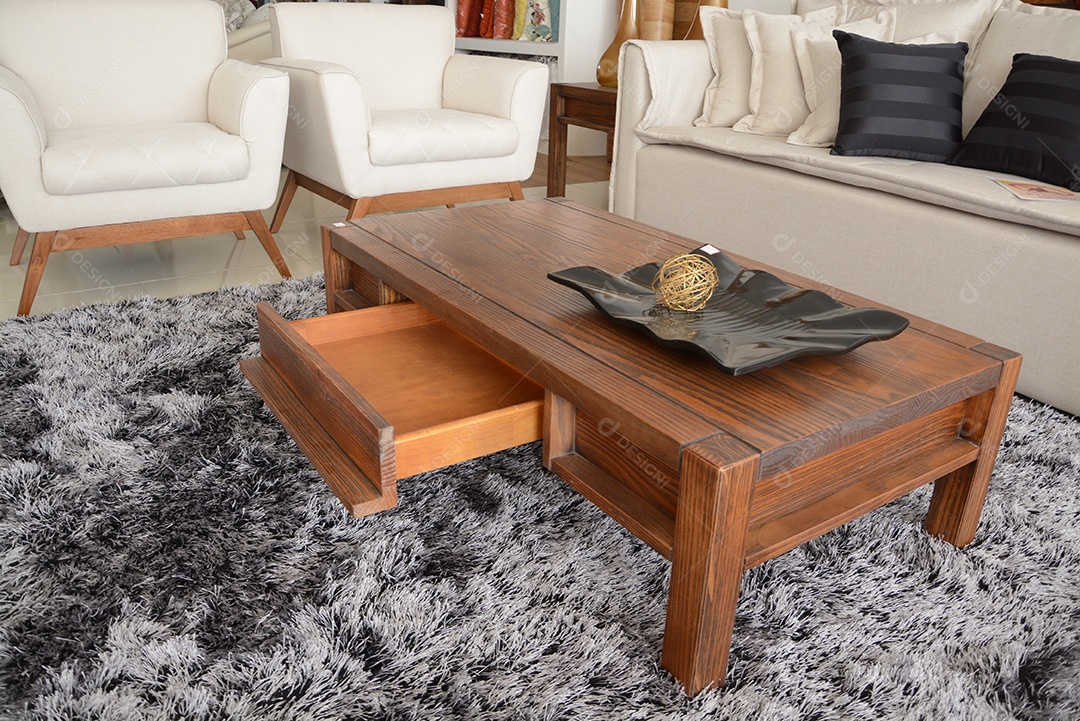 Mesa de centro poltronas e sofas