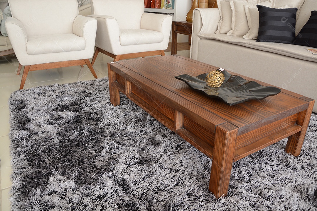 Mesa de centro e poltronas