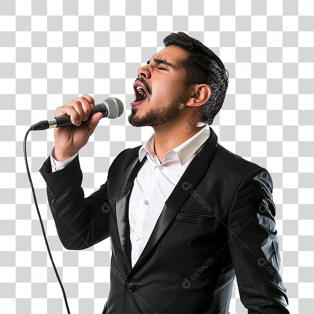 Pastor Cantando Cultos PNG Transparente