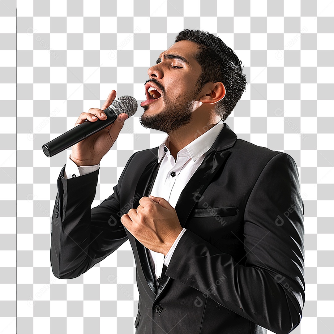 Pastor Cantando Cultos PNG Transparente