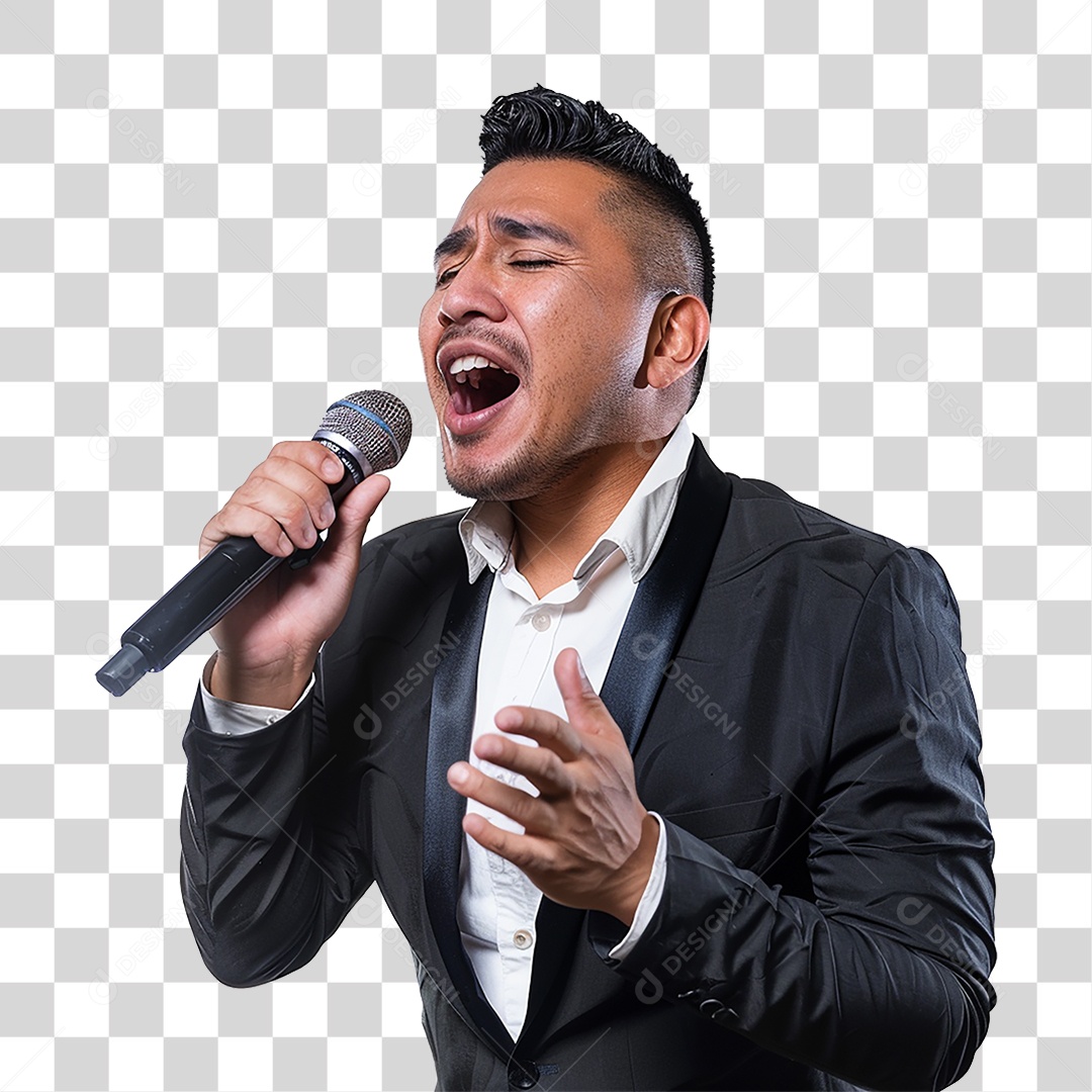 Pastor Cantando Cultos PNG Transparente