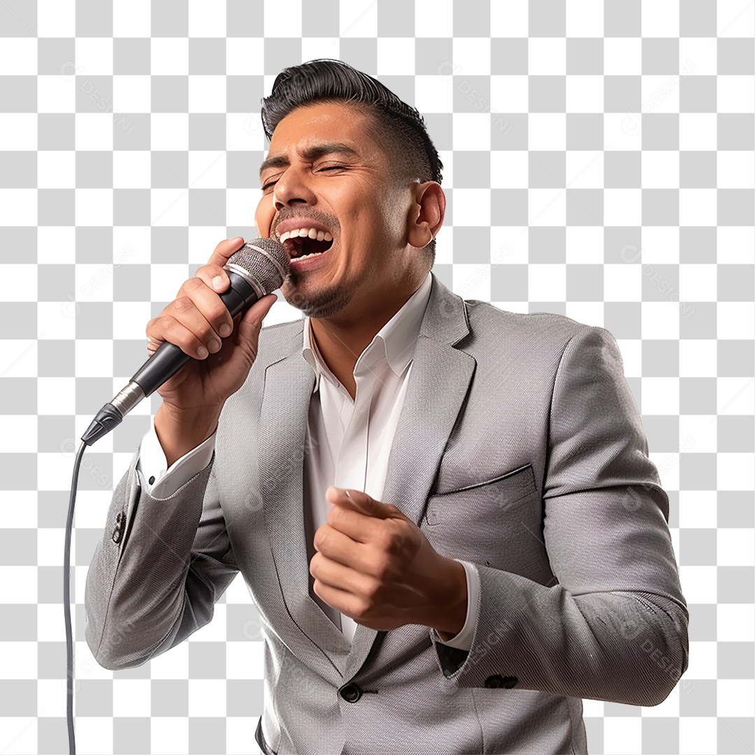 Pastor Cantando Cultos PNG Transparente