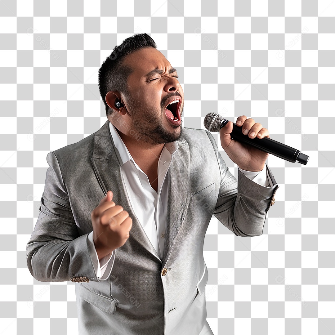 Pastor Cantando Cultos PNG Transparente