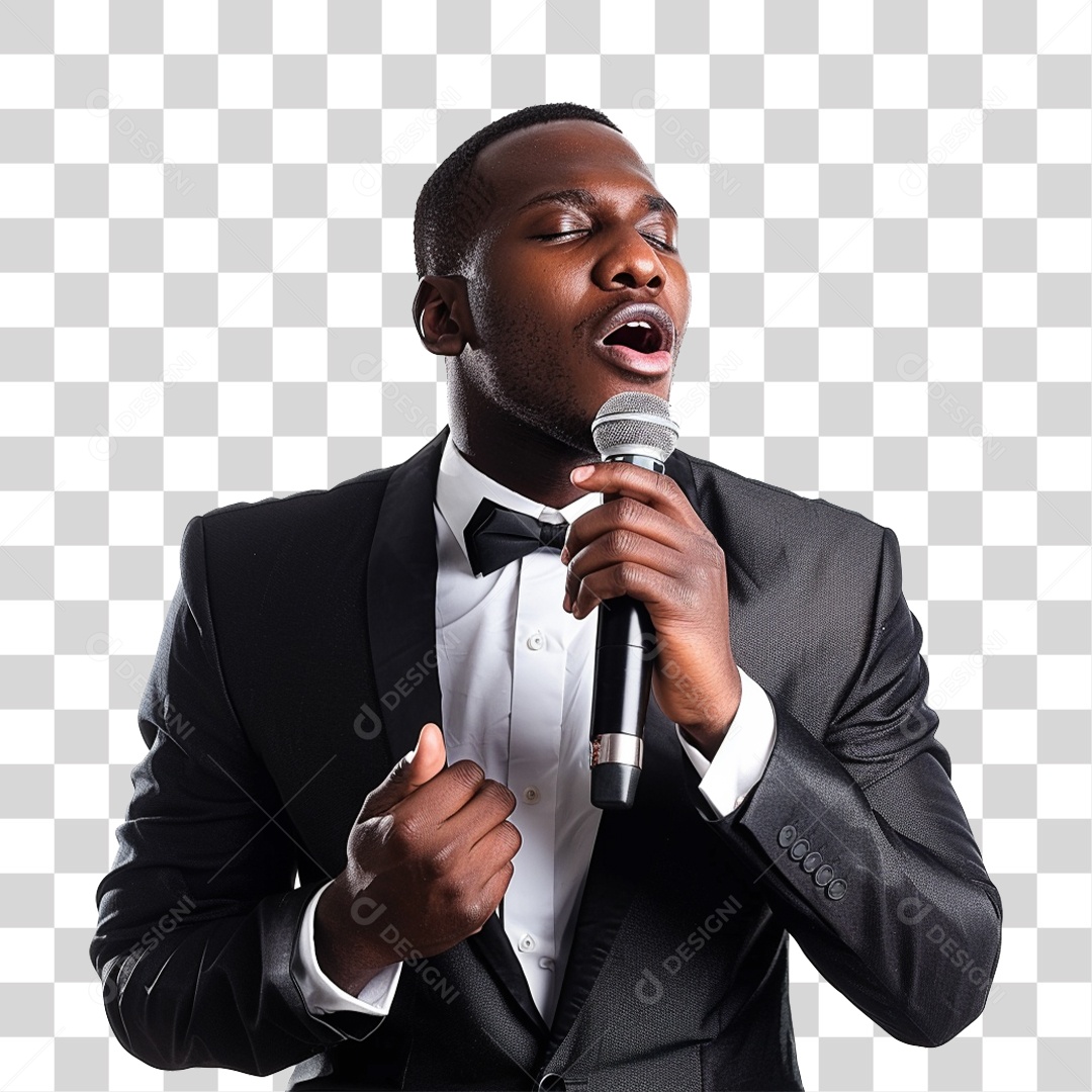 Pastor Cantando Cultos PNG Transparente