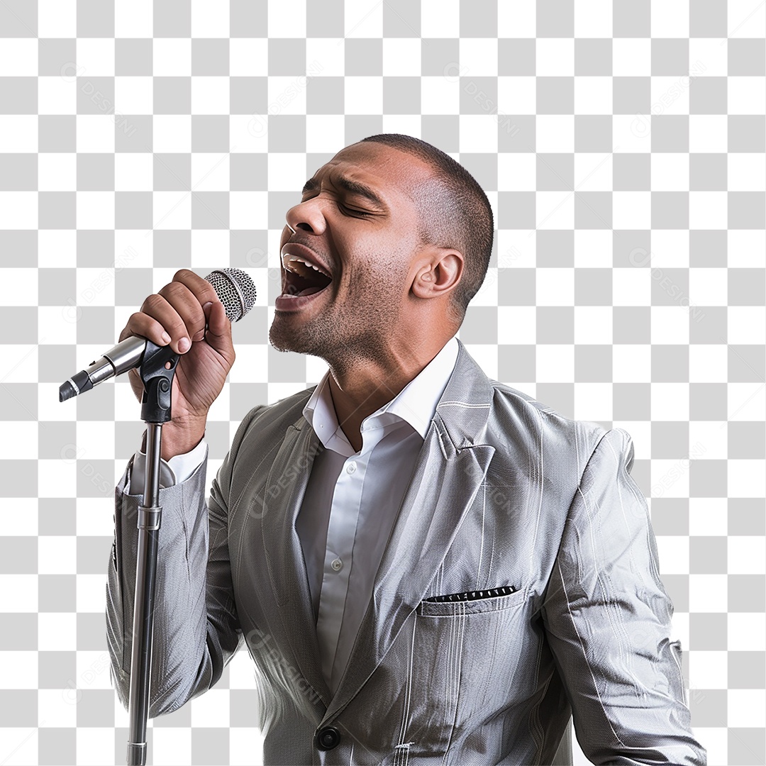 Pastor Cantando Cultos PNG Transparente