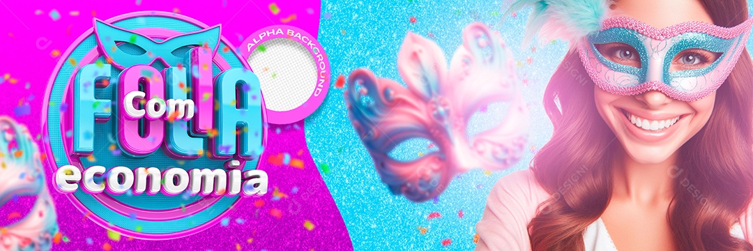 Carrossel Folia com Economia Social Media PSD Editável