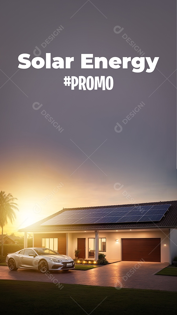 Painel fotovoltaico de energia solar em um telhado