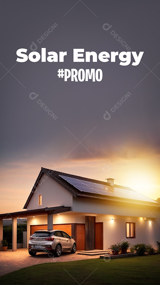 Painel fotovoltaico de energia solar em um telhado