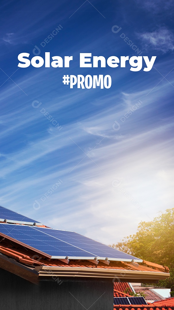 Painel fotovoltaico de energia solar em um telhado