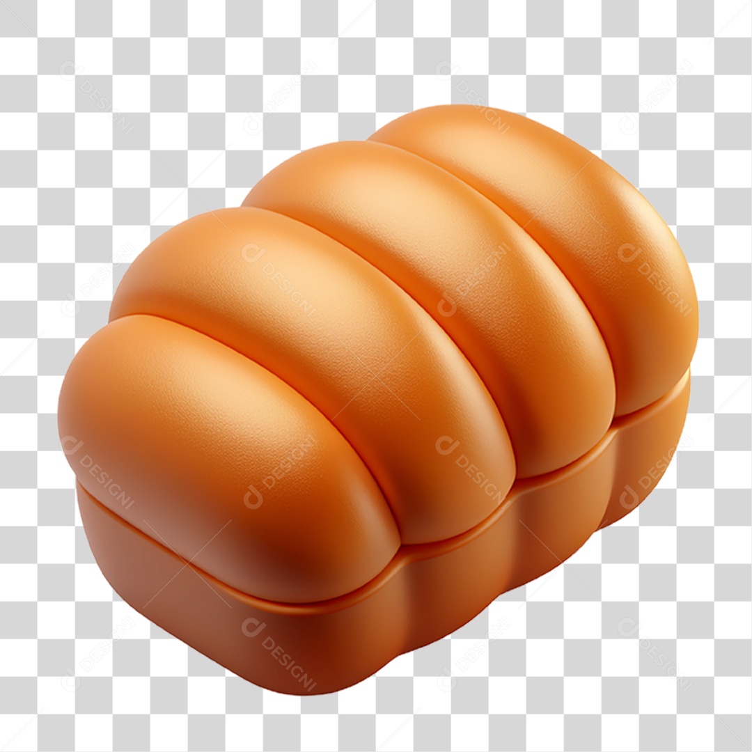 Elemento 3D Pão Caseiro PNG Transparente