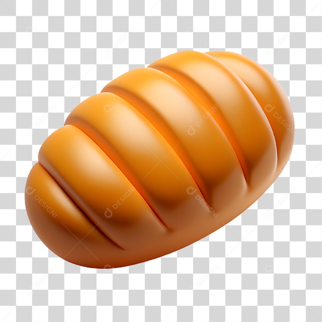 Elemento 3D Pão Caseiro PNG Transparente