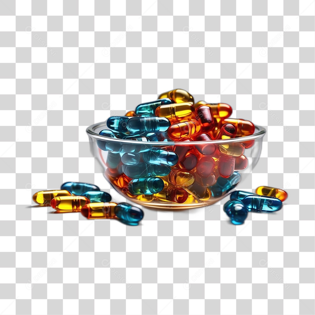 Capsulas Remédio PNG Transparente