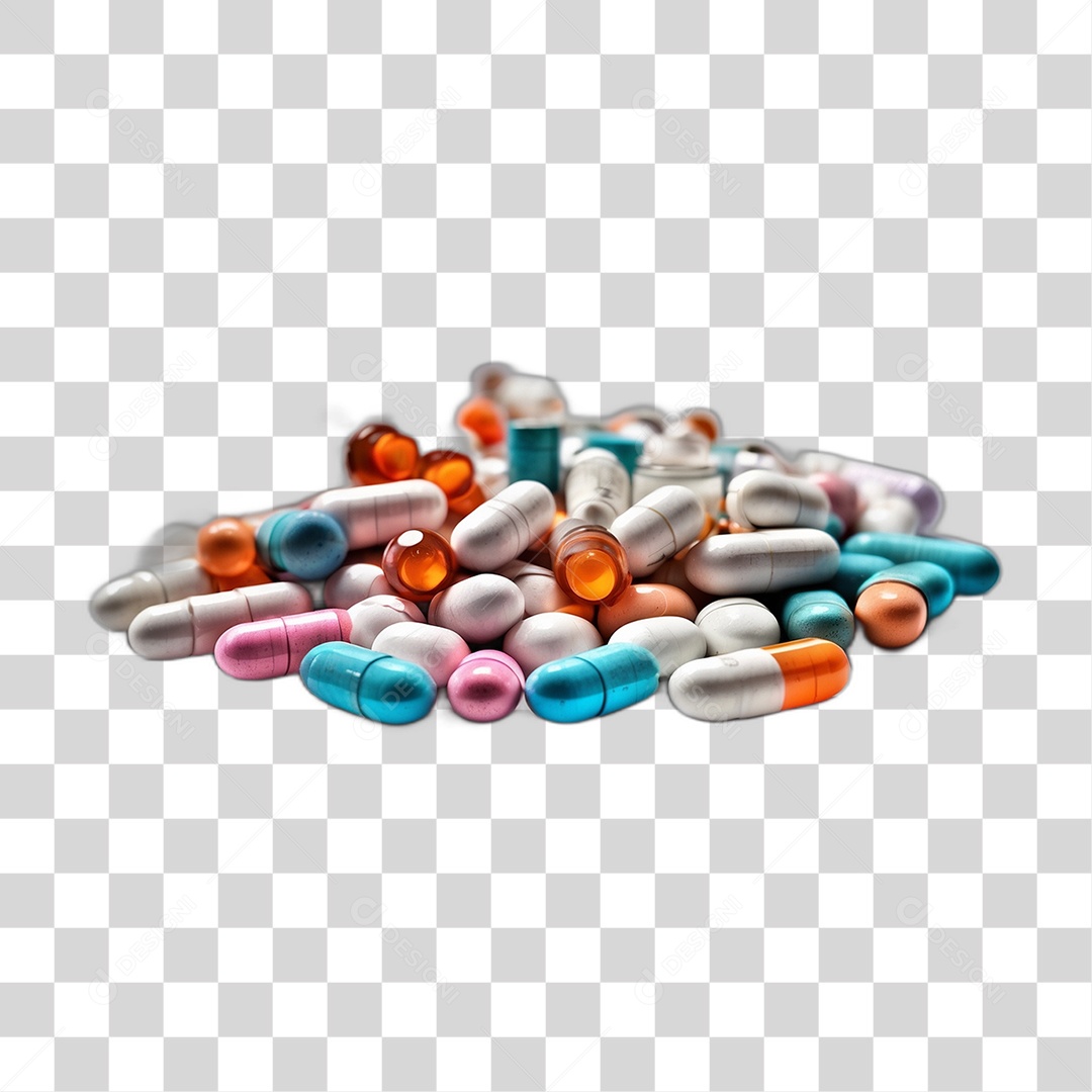 Capsulas Remédio PNG Transparente