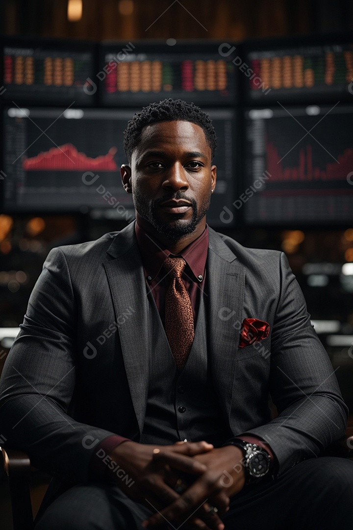 Trader no espaço de trabalho chefe executivo