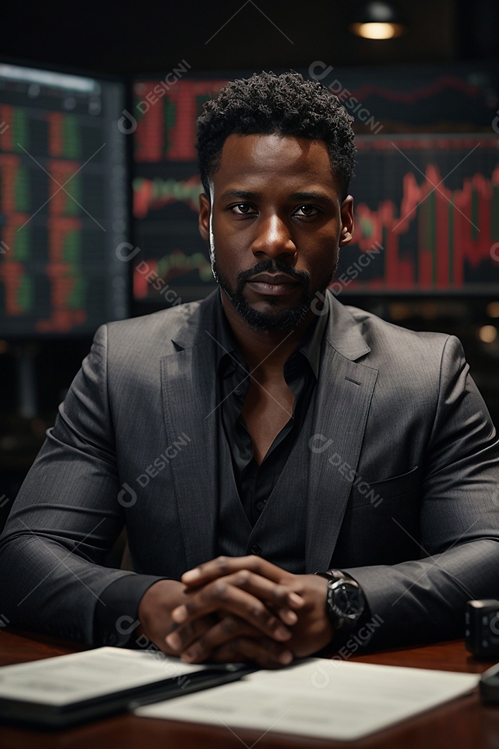 Trader no espaço de trabalho chefe executivo