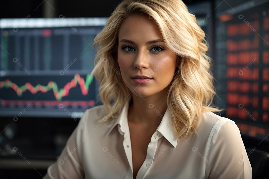 Trader no espaço de trabalho chefe executivo