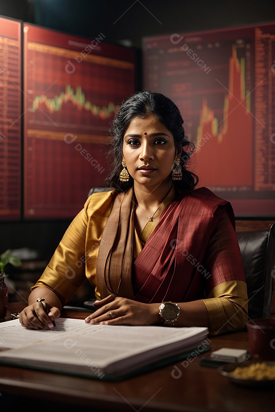 Trader no espaço de trabalho chefe executivo