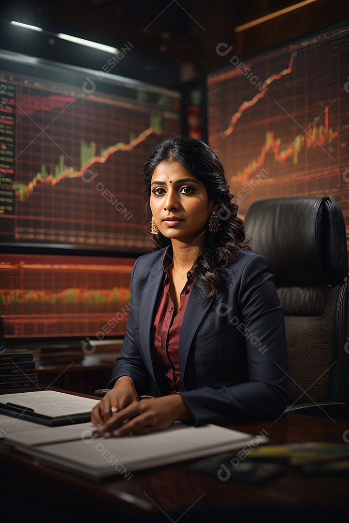 Trader no espaço de trabalho chefe executivo