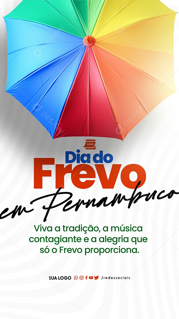Story Frevo Day in Pernambuco February 9th Long live the tradition Social Media Editable PSD