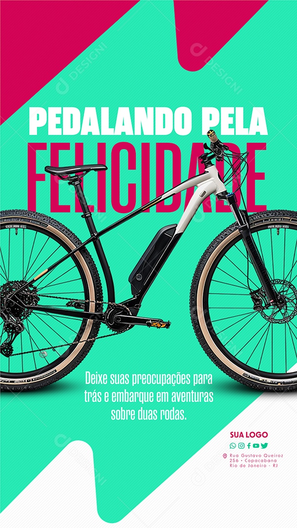Story Loja de Bicicleta pedalando pela Felicidade Social Media PSD Editável