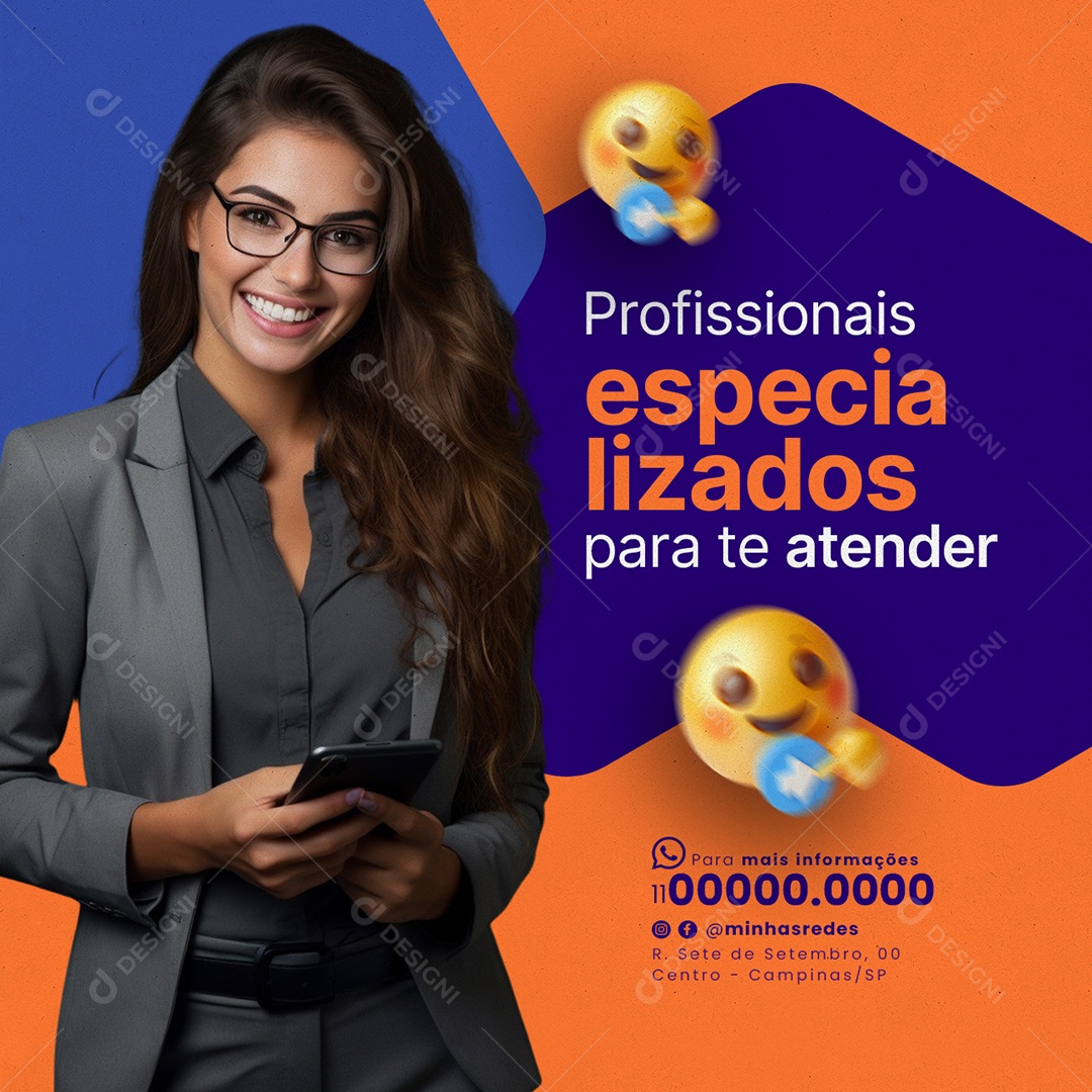 Corretor De Imóveis Profissionais especializados para te atender Social Media PSD Editável