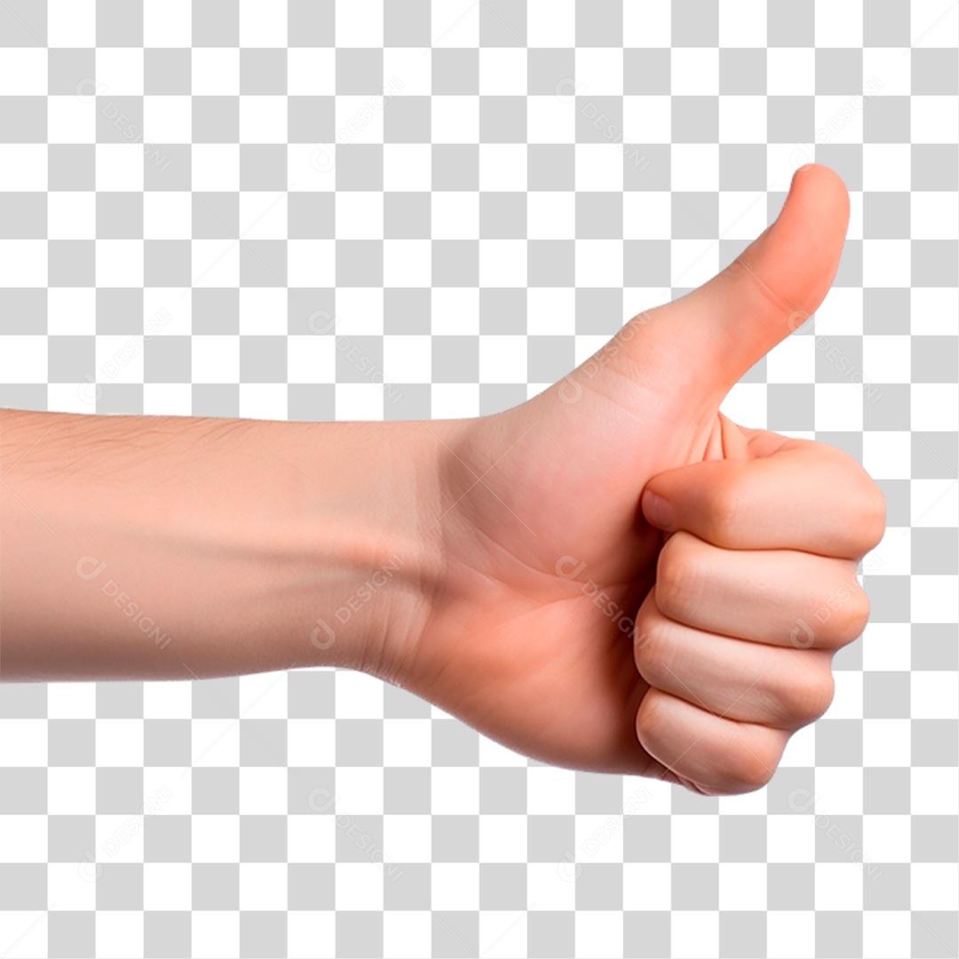 Mão Fazendo Sinal de Positivo PNG Transparente