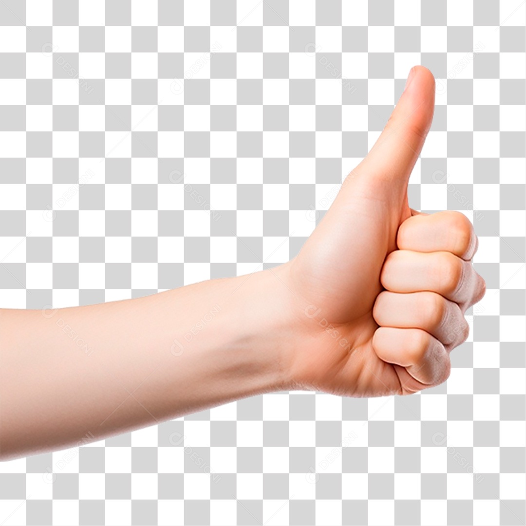 Mão Fazendo Sinal de Positivo PNG Transparente
