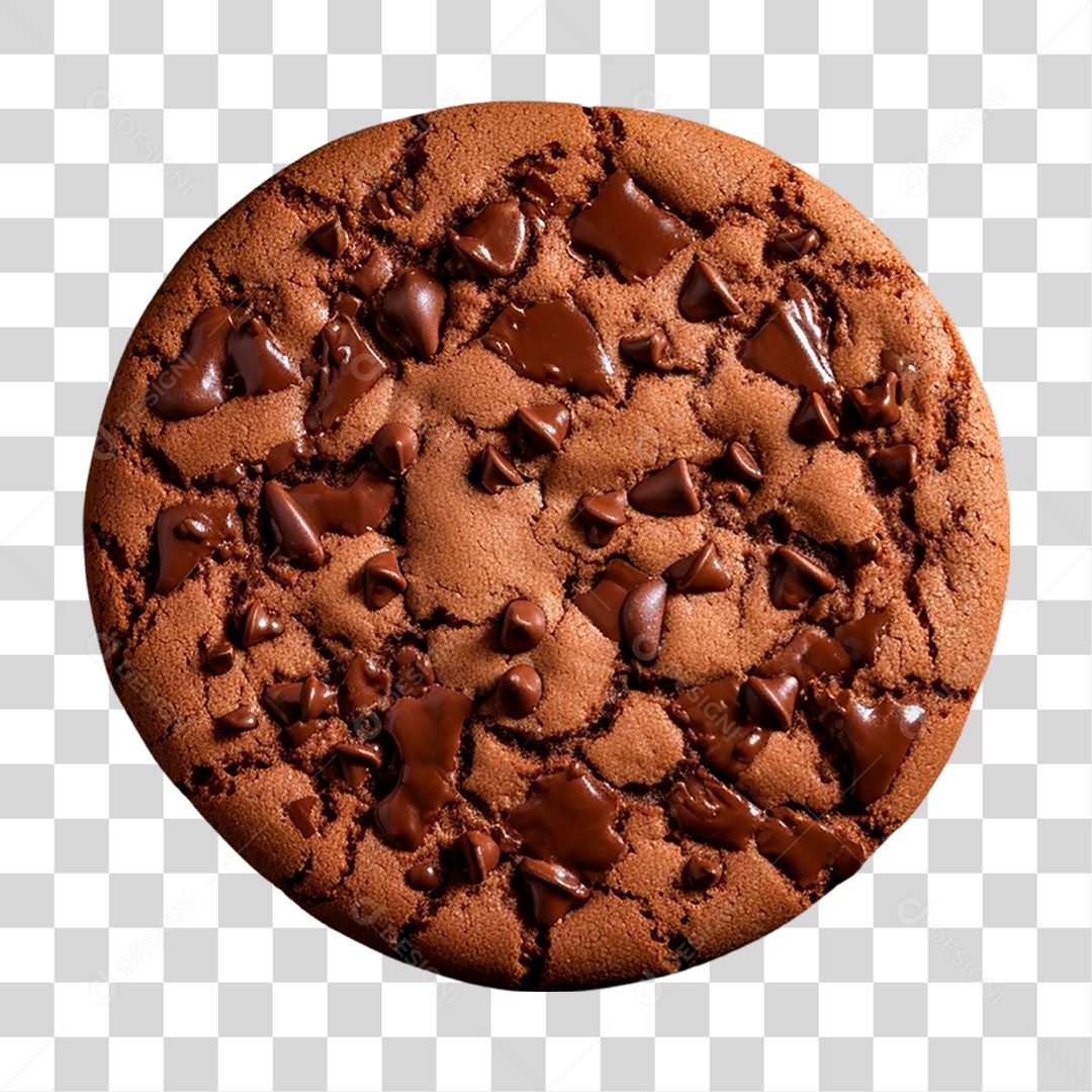 Cookie com Gotas de Chocolate PNG Transparente