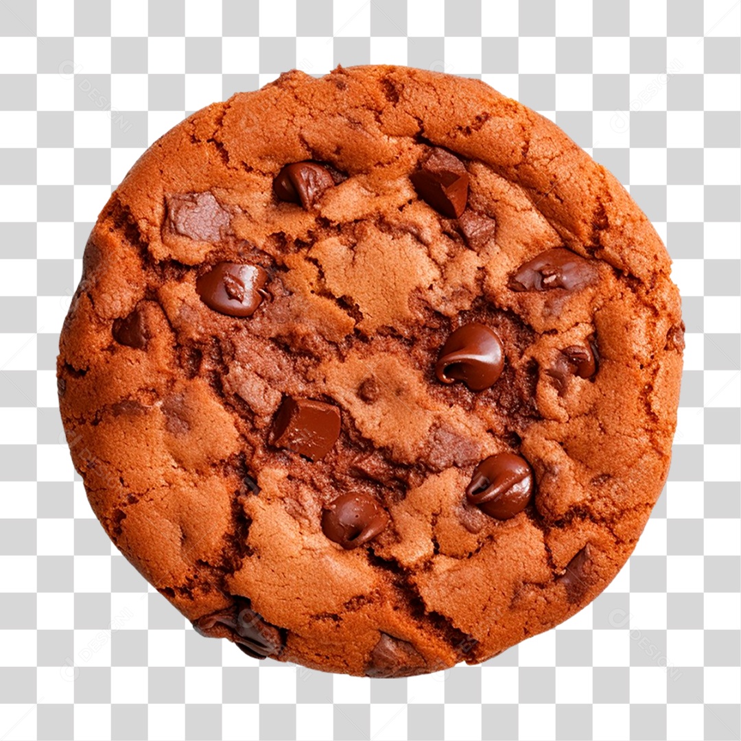 Cookie com Gotas de Chocolate PNG Transparente