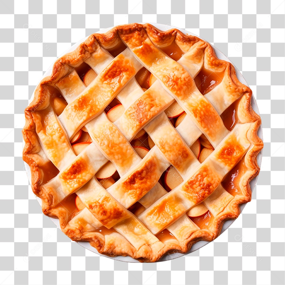 Torta de Maçã PNG Transparente