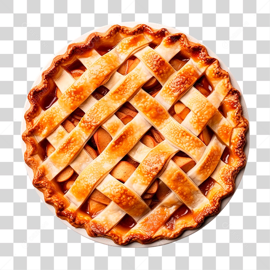 Torta de Maçã PNG Transparente