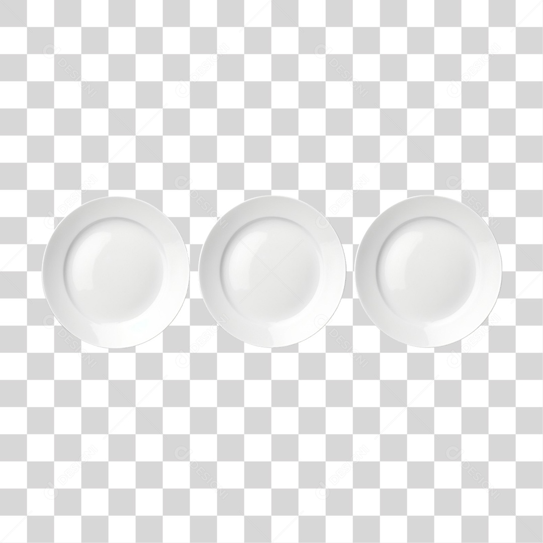 Pratos Brancos PNG Transparente