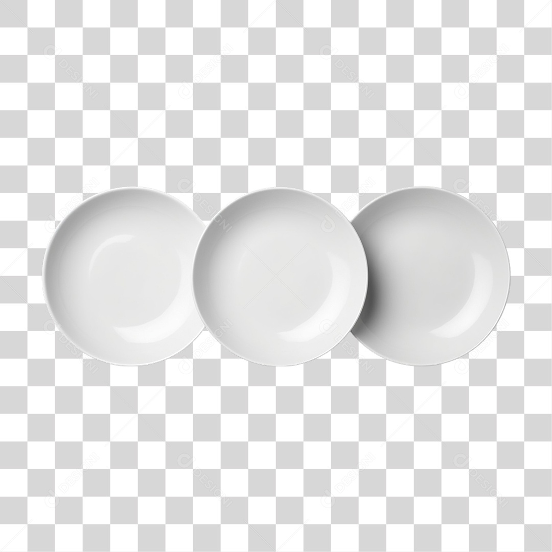 Pratos Brancos PNG Transparente