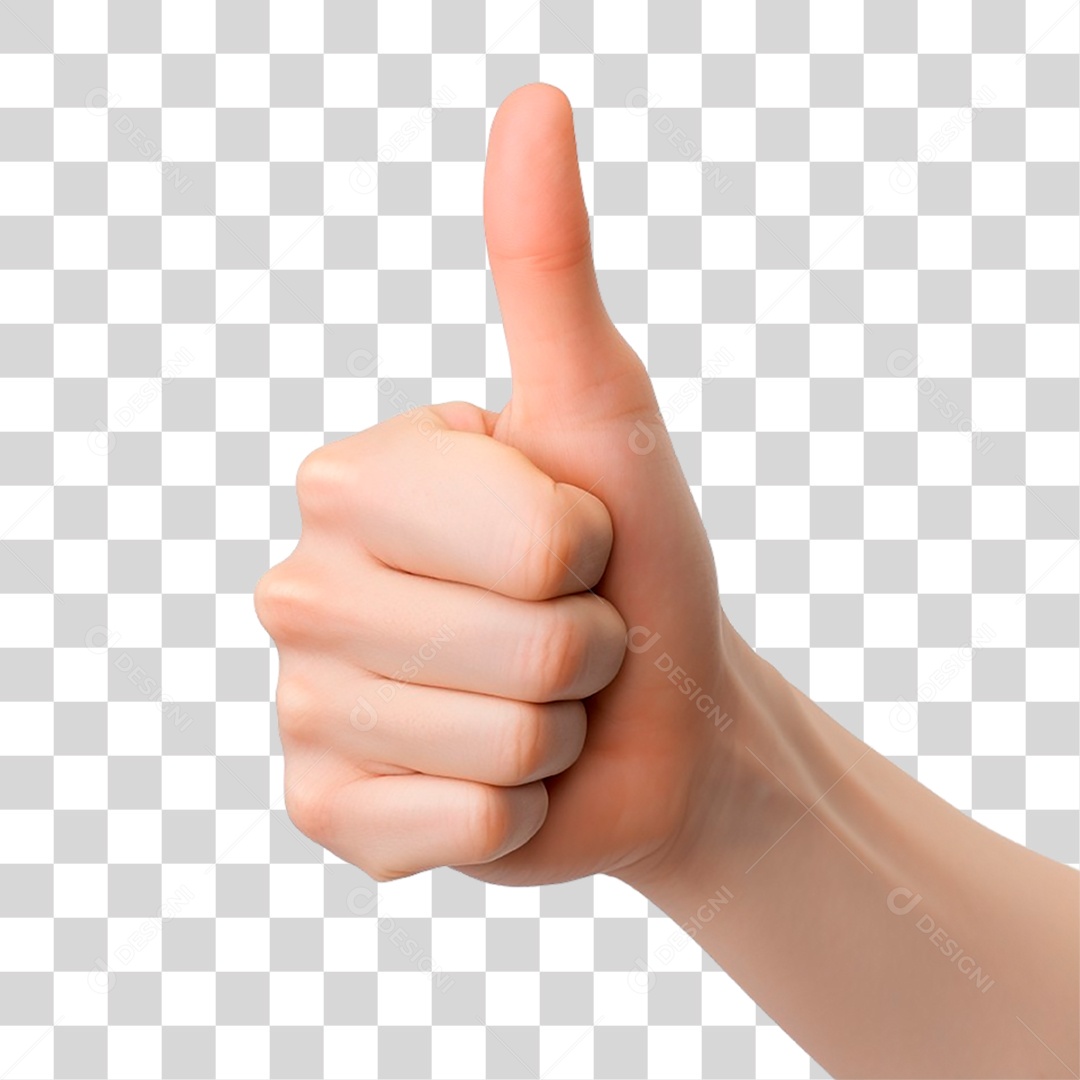 Mão Fazendo Sinal de Positivo PNG Transparente