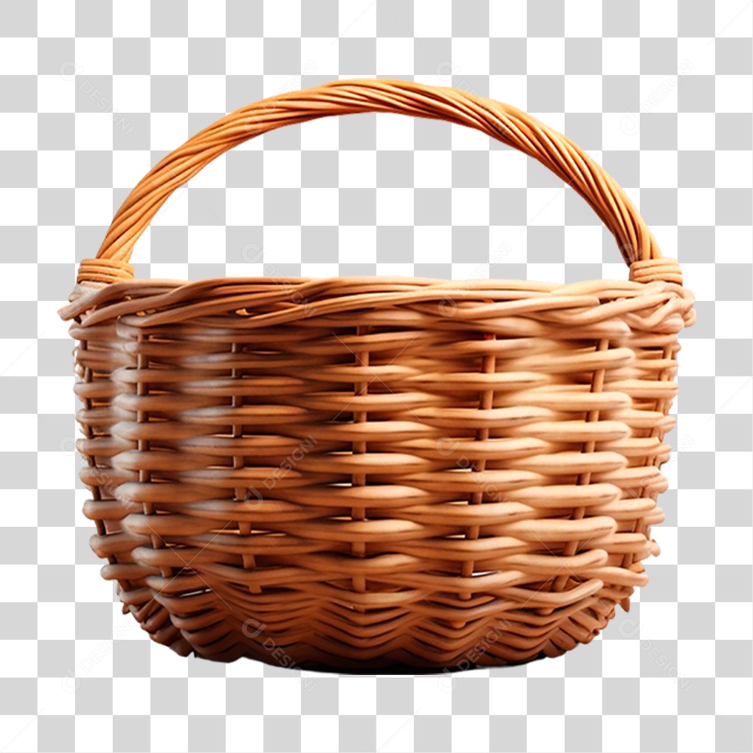 Cesta de Vime PNG Transparente