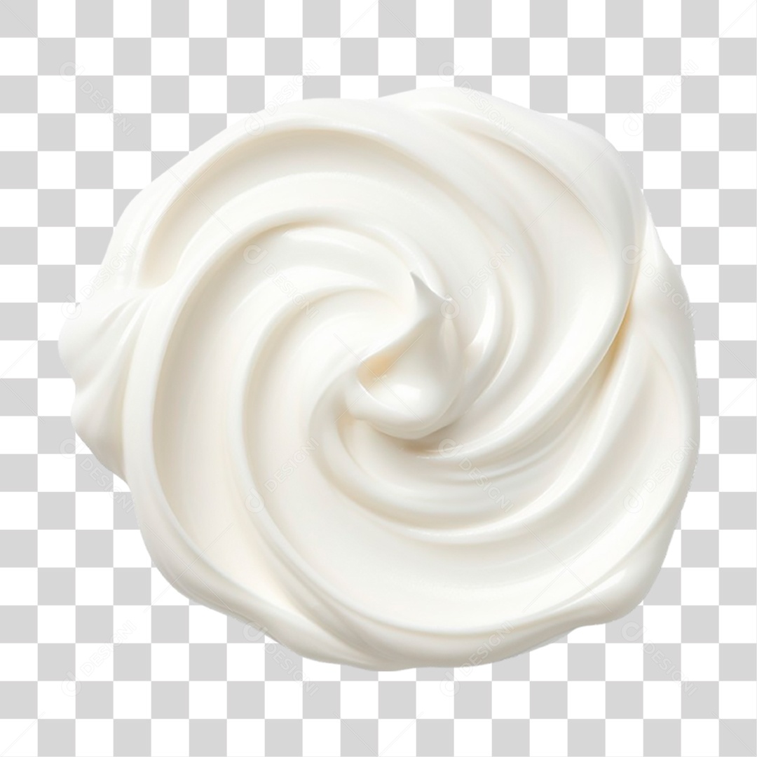 Tigela com Creme de Leite Azedo PNG Transparente