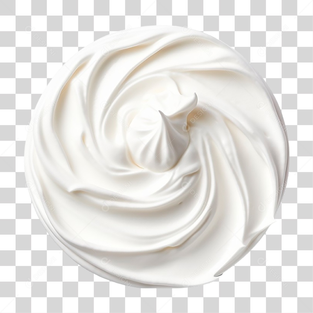 Tigela com Creme de Leite Azedo PNG Transparente