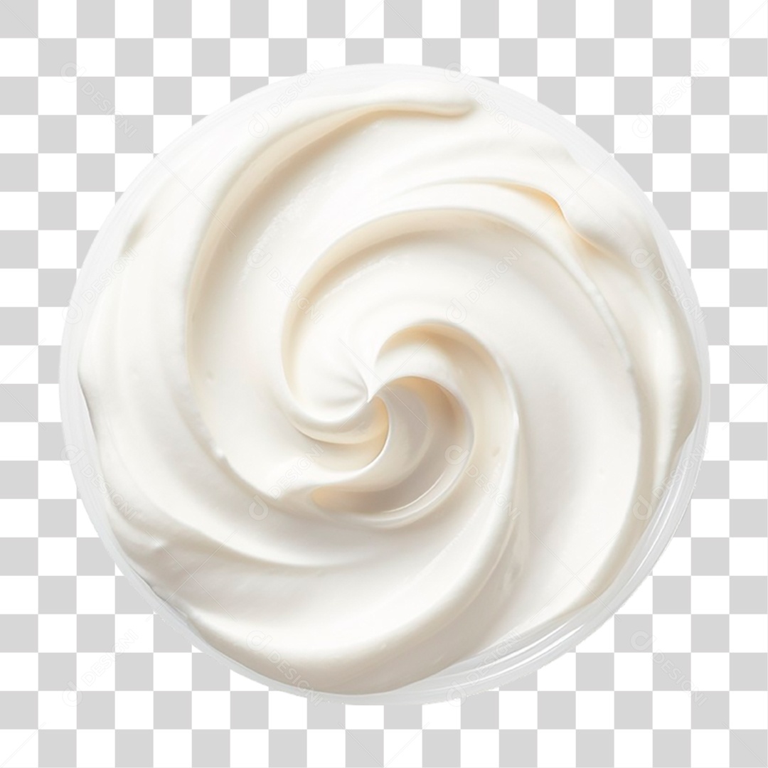 Tigela com Creme de Leite Azedo PNG Transparente