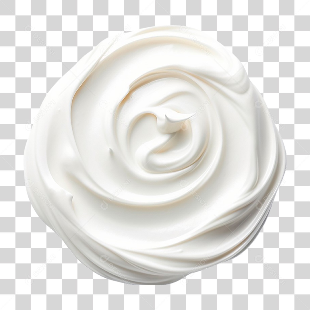 Tigela com Creme de Leite Azedo PNG Transparente