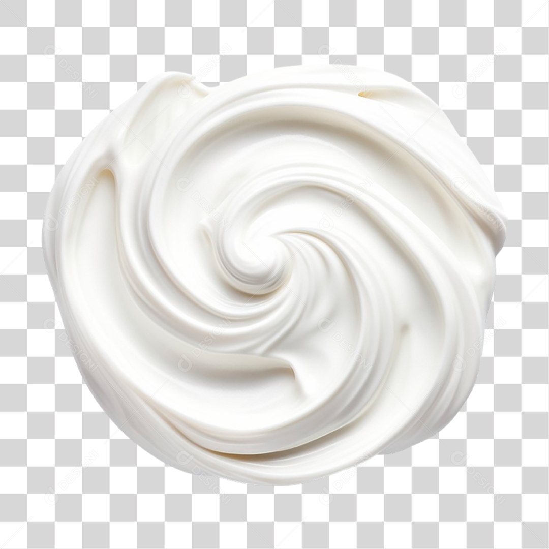 Tigela com Creme de Leite Azedo PNG Transparente