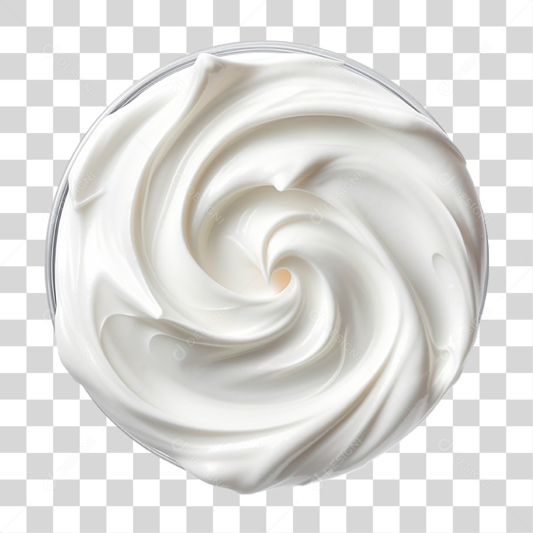 Tigela com Creme de Leite Azedo PNG Transparente