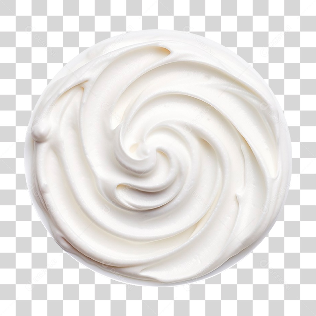 Tigela com Creme de Leite Azedo PNG Transparente