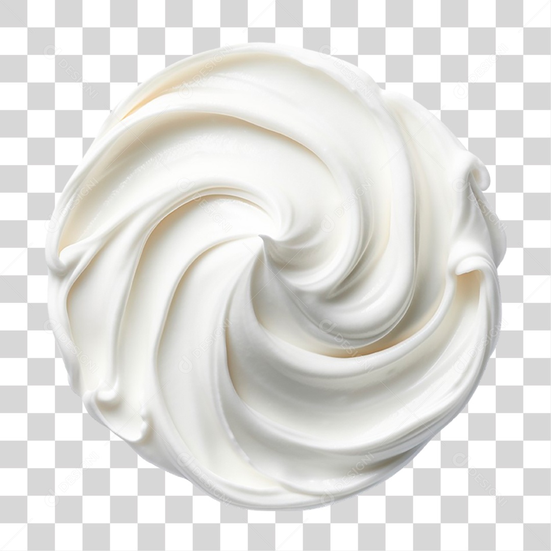 Tigela com Creme de Leite Azedo PNG Transparente