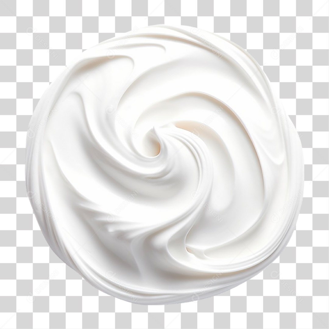 Tigela com Creme de Leite Azedo PNG Transparente