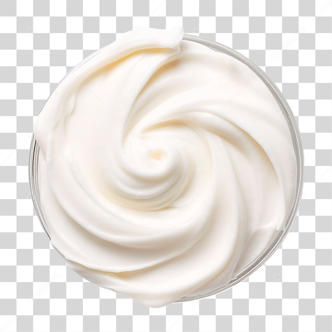 Tigela com Creme de Leite Azedo PNG Transparente