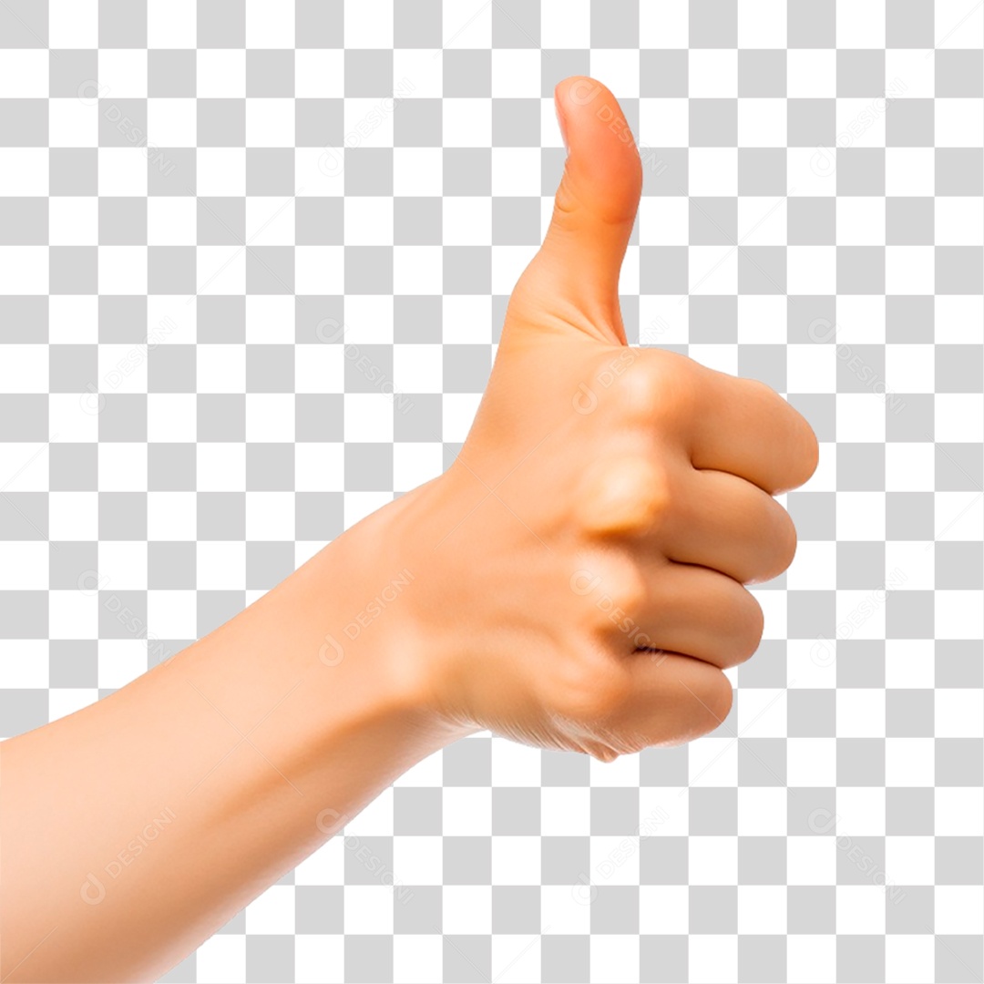 Mão Fazendo Sinal de Positivo PNG Transparente